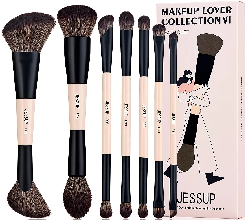 Jessup 14-in-7 Duo-End Brush Versatility Collection Set četkica za šminkanje, T600, 7 kom.