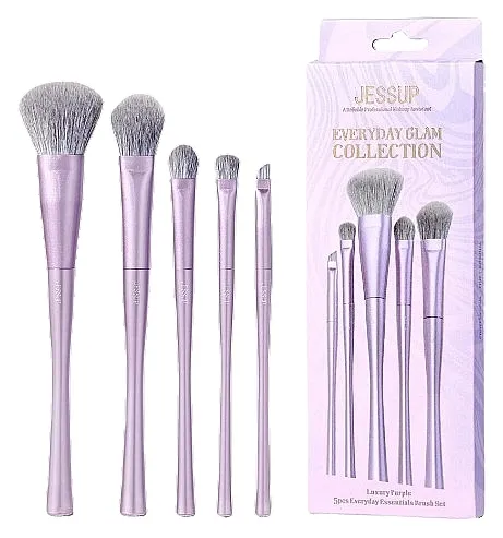 Jessup Luxury Purple Everyday Essentials Brush Set Komplet četkica za šminku T515, 5 kom.