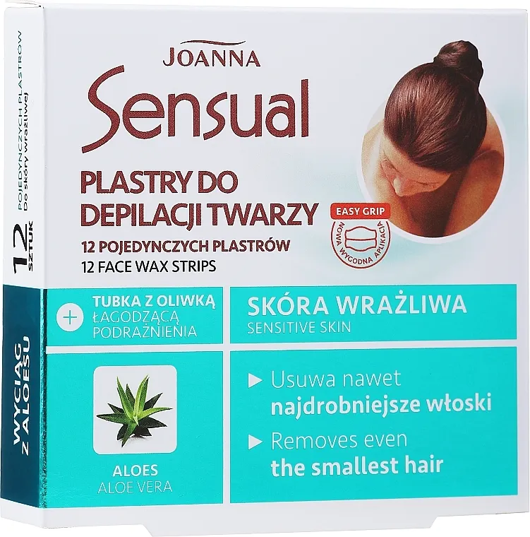 Joanna Sensual Depilatory Face Strips Voštani flaster za depilaciju lica s ekstraktom aloje