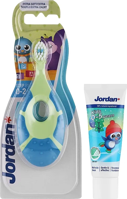 Jordan Step By Step Extra Soft Dječja četkica za zube Step By Step, 0-2 godine, plava