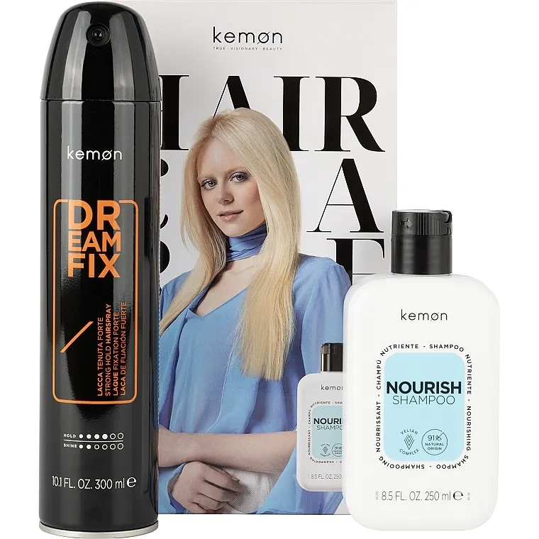Kemon Wet Bundle Nourish (h/spray250ml + sh/300ml) Set