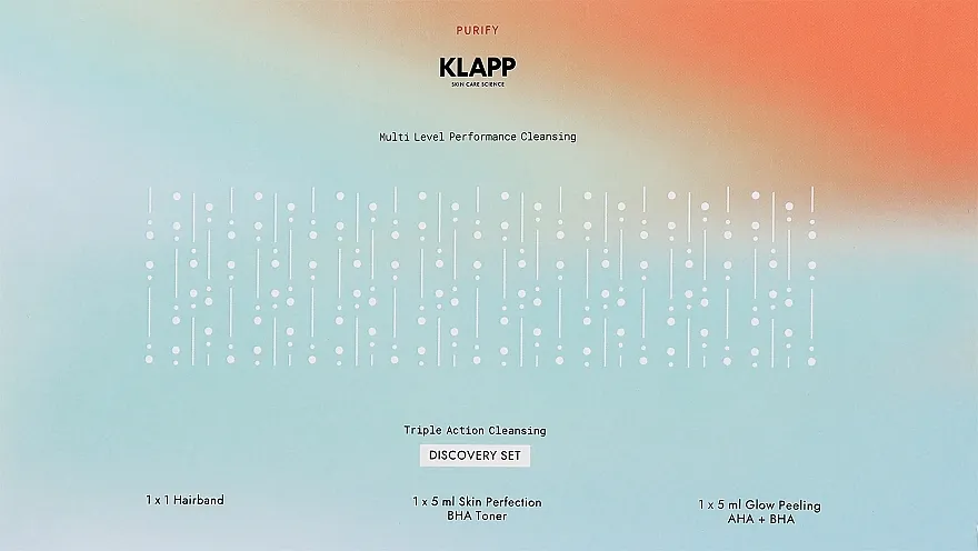 Klapp Triple Action Discovery (f/toner/5ml + f/peel/5ml + headband/1pc) Set