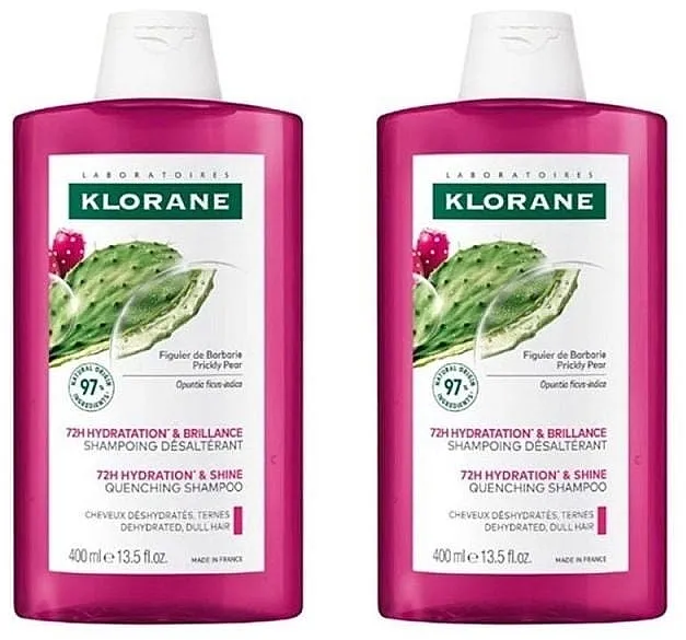 Klorane 72H Hydration &amp; Shine Quenching Shampoo Duo (shmp/2x400ml) Set