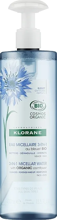 Klorane Micellar Water With Cornflower Extract 3 in 1 Micelarna voda s ekstraktom različka 3 u 1