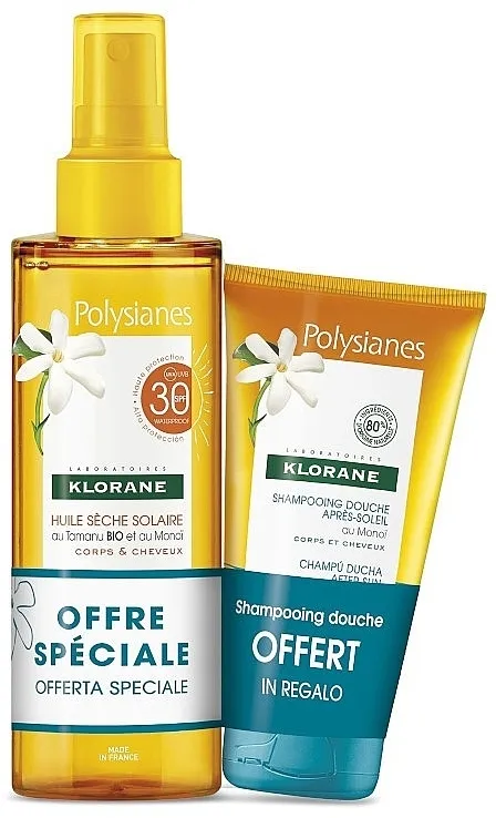 Klorane Polysianes Kit (dry/oil/200ml + shmp/75ml) Set