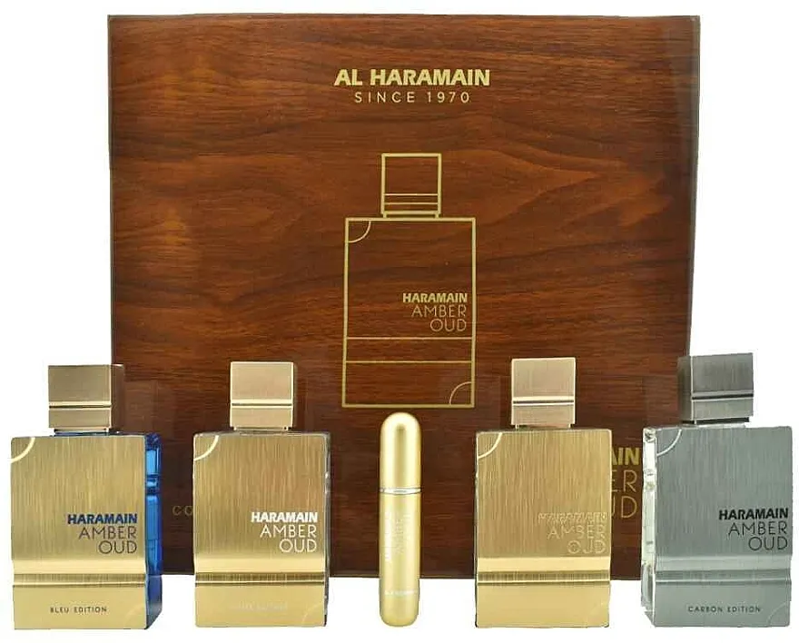 Komplet (edp/4x60ml + atomizer/1kom) Al Haramain Amber Oud Collection Gift Set