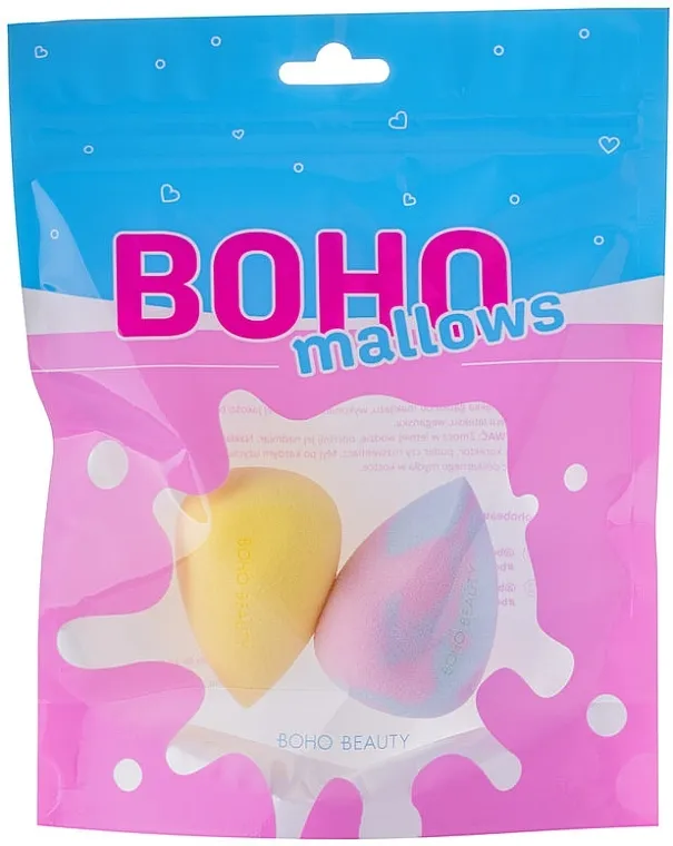 Komplet kozmetičkih sunđera Boho Beauty Bohomallows Pink Sugar + Lemon (sponge/2pcs)