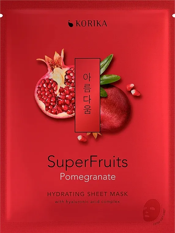 Korika Super Fruits Pomegranate Hydrating Sheet Mask Hidratantna maska u listu za lice sa ekstraktom nara