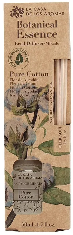 La Casa de Los Aromas Botanical Essence Reed Diffuser Pure Cotton Aroma difuzor "Čisti pamuk"