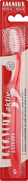 Lacalut četkica za zube Aktiv, crveno-bela
