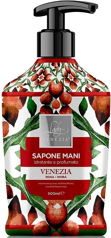 Lady Venezia Ceramiche Liquid Soap Rose &amp; Blackberry Tečni sapun za ruke Ruža i kupina