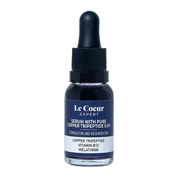 Le Coeur Expert Serum With Pure Copper Tripepptide 0.5% Serum sa čistim bakarnim tripeptidom 0,5%, vitaminom B12 i melatoninom