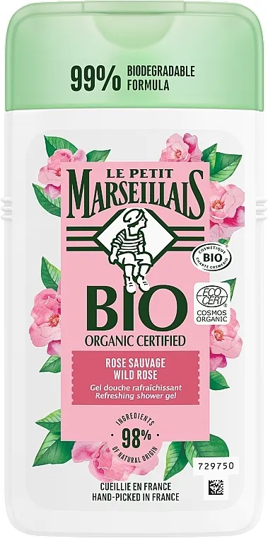 Le Petit Marseillais Bio Wild Rose Refreshing Shower Gel Gel za tuširanje "Šipak"