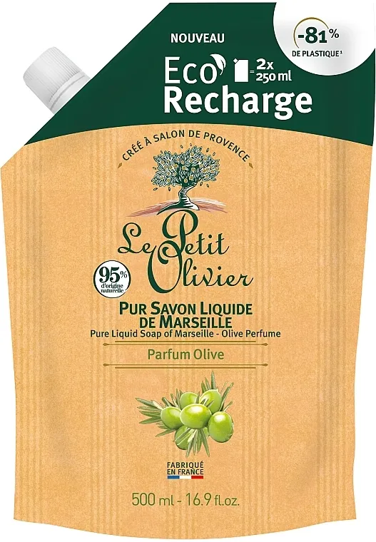 Le Petit Olivier Eco-refill Pure Liquid Soap of Marseille Tekući sapun s aromom masline