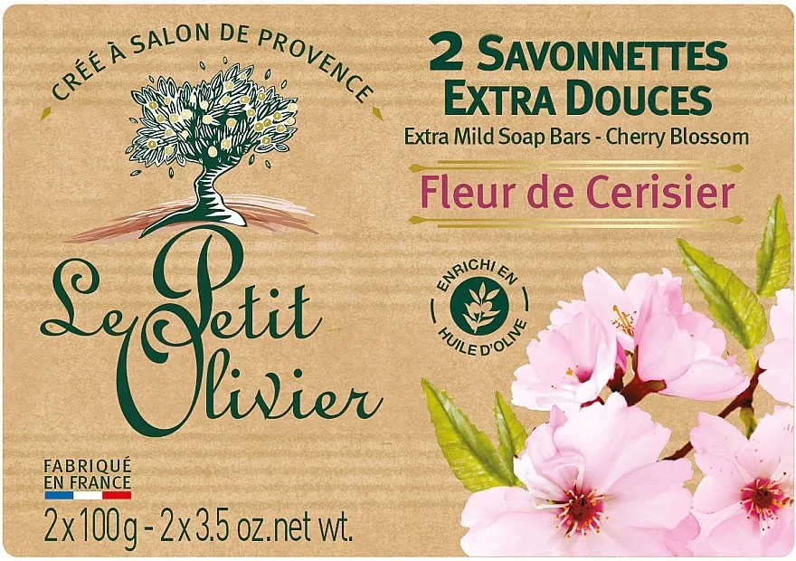 Le Petit Olivier Vegetal Oils Soap Cherry Blossom Ekstra nježni sapun s ekstraktom trešnjinog cvijeta