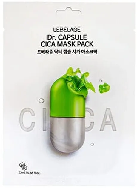 Lebelage Dr. Capsule Cica Mask Pack Maska u listu sa ekstraktom azijske gotu kole