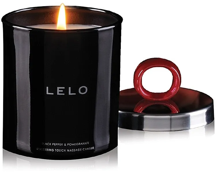 Lelo Flickering Massage Candle Pepper &amp; Pomegranate Masažna svijeća