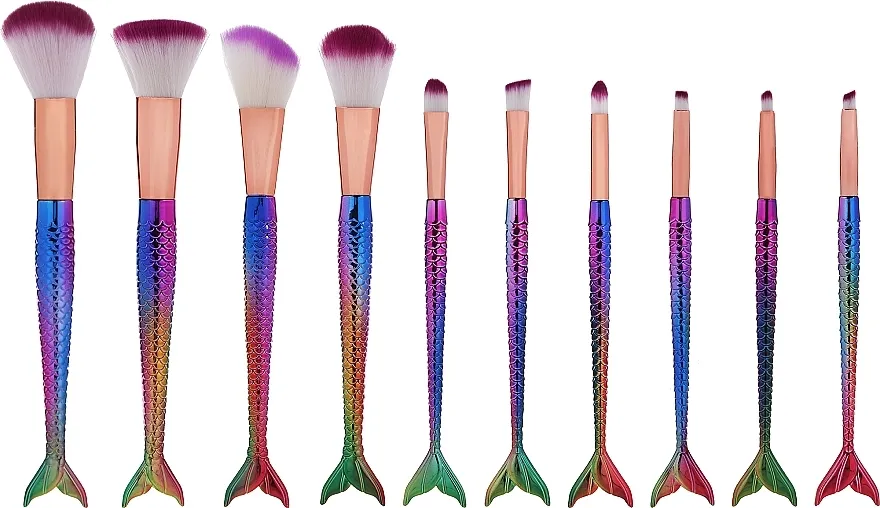 Lewer Mermaid Tail Set kistova za šminku, 10 kom, ružičasta