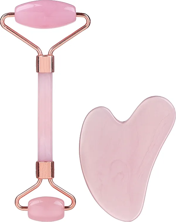 Lewer (roller/1pc + guasha/1pc) Facial massage set