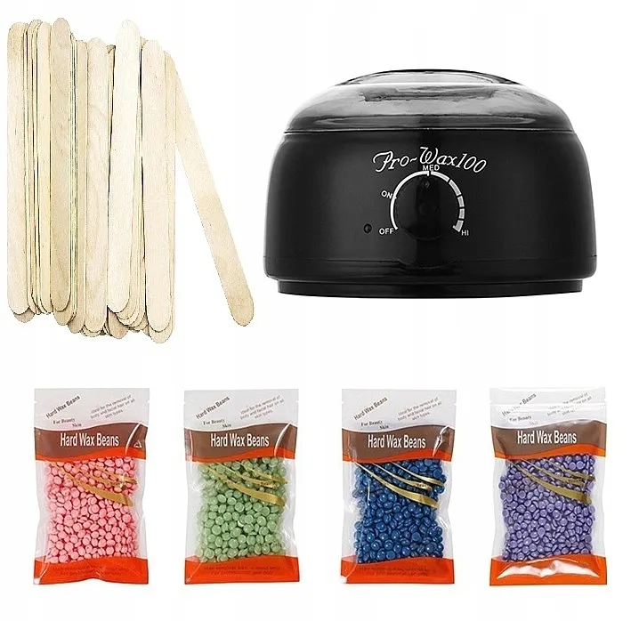Lewer (wax heater/1pc + hard wax/400g + wax spatulas/100pcs) Set