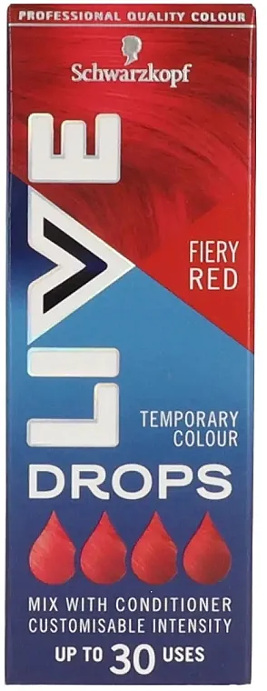 Live Drops Fiery Red Temporary Color Kapi za farbanje kose