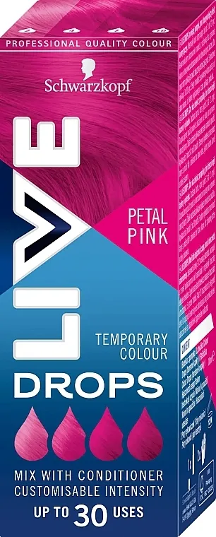 Live Drops Petal Pink Temporary Color Kapi za farbanje kose
