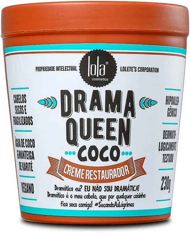 Lola From Rio Drama Queen Coconut Restoring Cream Regenerišuća hranljiva krema za kosu od kokosa