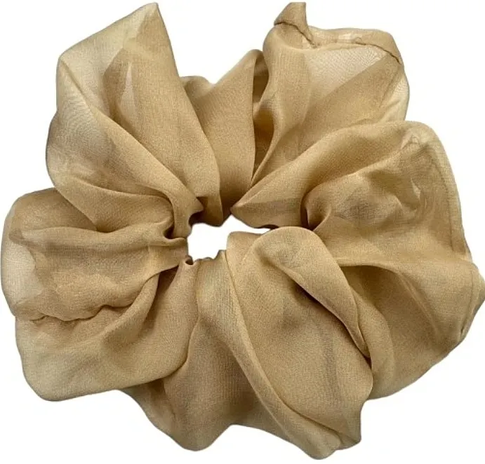 Lolita Accessories Šifon gumica za kosu, bež