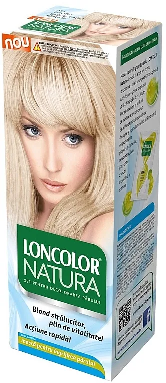 Loncolor Natura Bleacing Kit (bleaching/powder + oxidizing/emulsion + hair/mask + protective/gloves) Set