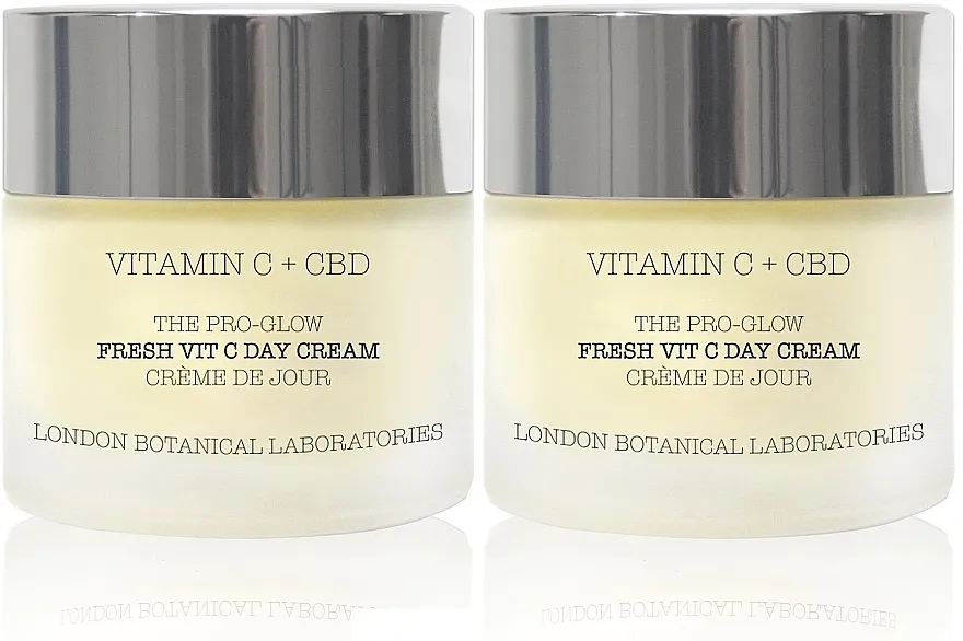 London Botanical Laboratories Vitamin C+CBD The Pro-Glow Fresh Vit C Day Cream (cr/50ml + cr/50ml) Set