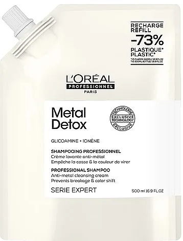 L’Oreal Professionnel Paris Serie Expert Metal Detox (refill) Profesionalni šampon za čišćenje koji smanjuje lomljivost i neželjene promene boje.