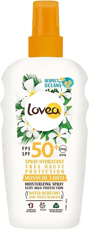 Lovea Monoi de Tahiti Moisturizing Spray SPF50+ Hidratantni sprej za sunčanje SPF50+