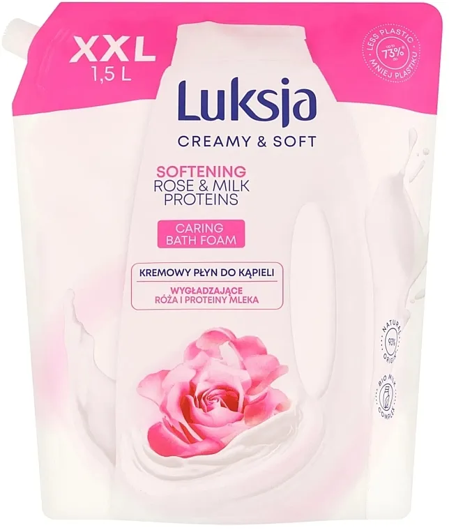 Luksja Creamy Rose Petals &amp; Milk Proteins Bath Foam Kremasti tečni sapun za kupanje (doypack)