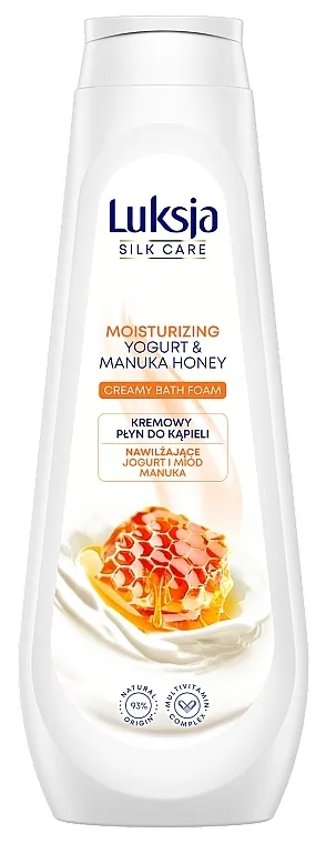 Luksja Silk Care Moisturizing Yogurt &amp; Manuka Honey Creamy Bath Foam Pjena za kupanje "Jogurt i manuka med"