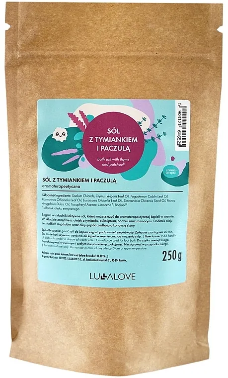 Lullalove Salt With With Thyme And Patchouli So za kupanje sa timijanom i pačulijem