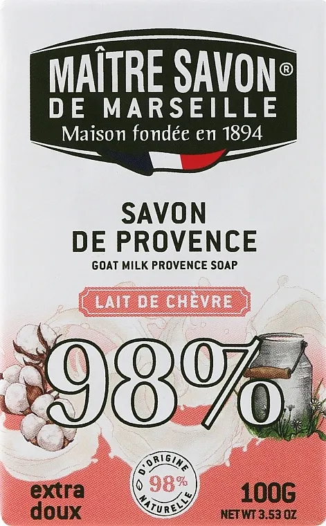 Maitre Savon De Marseille Savon De Provence Goat Milk Soap Bar Sapun "Kozje mleko"