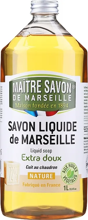 Maitre Savon De Marseille Savon Liquide De Marseille Nature Liquid Soap Tekući marsejski sapun "Natural"