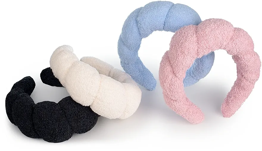 MAKEUP Spa Headband Face Washing Pink Volumetrijski obruč za rutinu lepote, roze "Easy Spa"