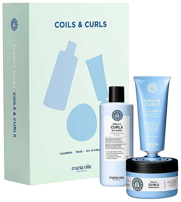 Maria Nila Coils &amp; Curls Set (cond/350ml + mask/250ml + h/cr/100ml)