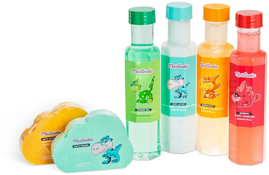 Martinelia Little Dinosauric Complete Bath Set Set, 5 proizvoda