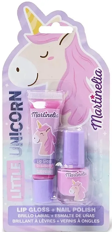 Martinelia Little Unicorn (lip/gloss/6ml + nail/polish/4ml) Dečiji set šminke "Mali jednorog"