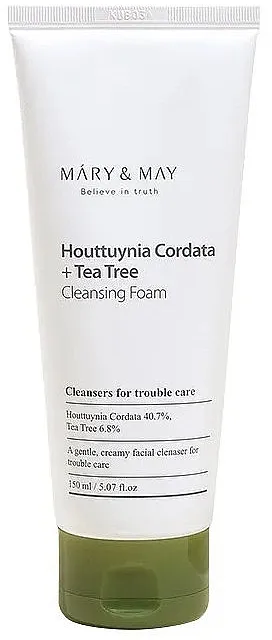 Mary &amp; May Houttuynia Cordata+Tea Tree Cleansing Foam Pjena za čišćenje za problematičnu kožu