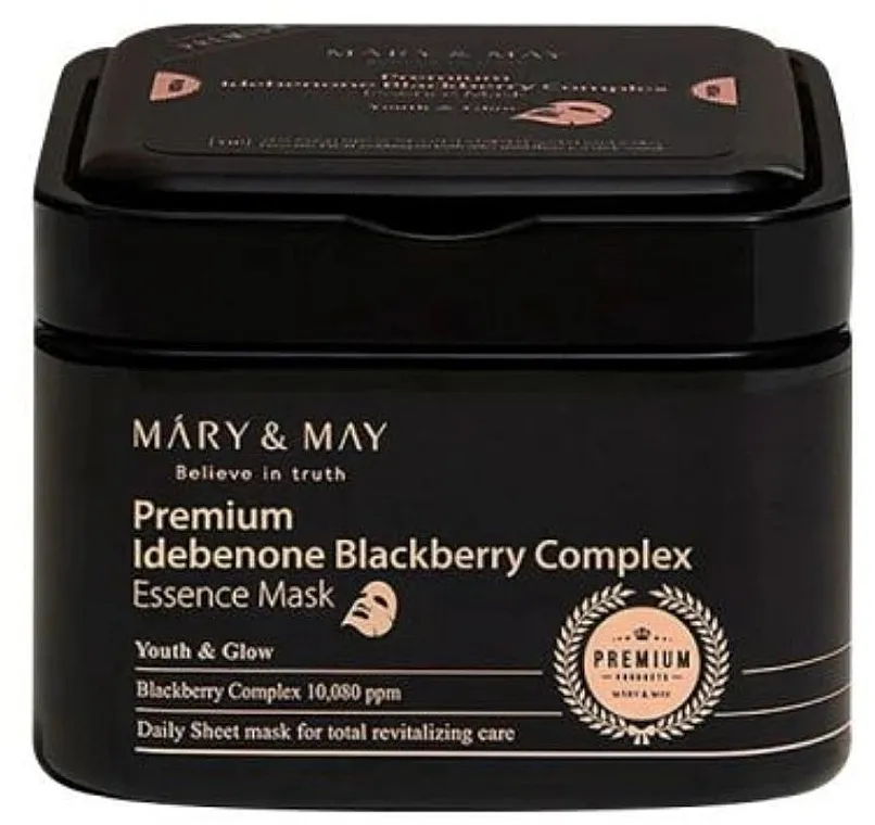 Mary &amp; May Premium Idebenon Blackberry Complex Essence Mask Sheet maska sa idebenonom i kompleksom kupine