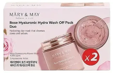 Mary&amp;May Rose Hyaluronic Hydra Wash Off Pack Duo Set