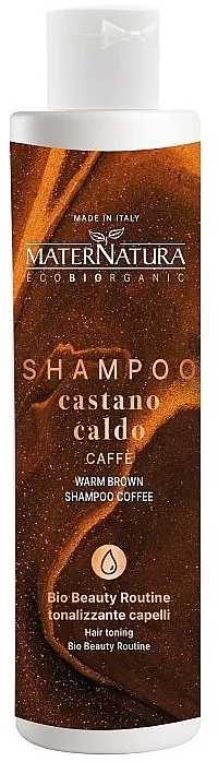 MaterNatura Warm Brown Shampoo Coffee Tonirajući šampon za kosu