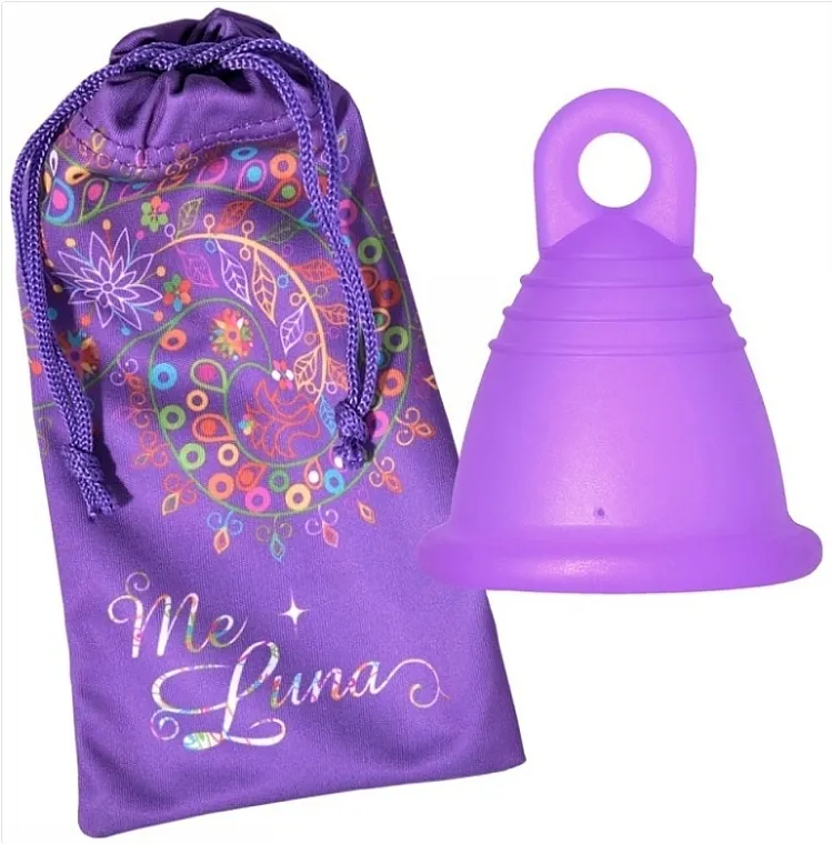 Me Luna Classic Menstrual Cup Menstrualna čašica s kuglicom, veličina XL, ljubičasta