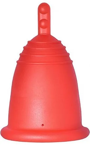 Me Luna Classic Menstrual Cup Stem Menstrualna čašica s drškom, veličina S, crvena
