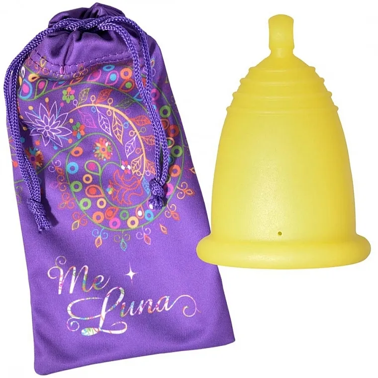 Me Luna Soft Menstrual Cup Ball Menstrualna čašica s kuglicom, veličina M, žuta