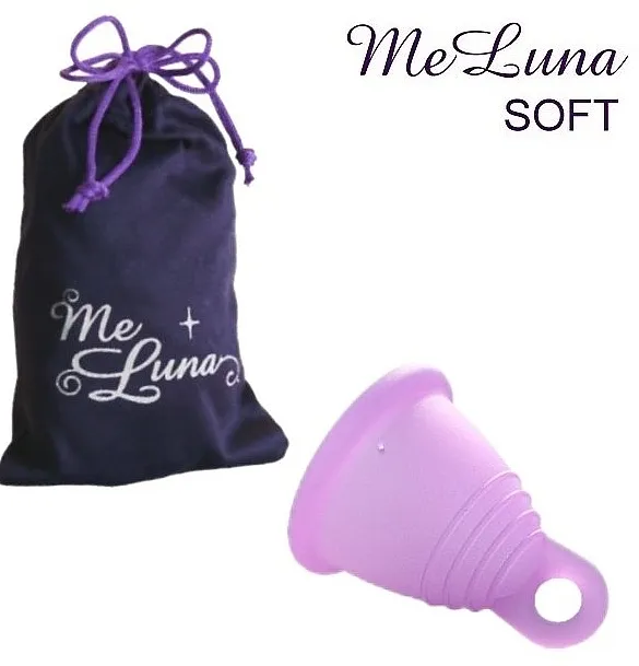Me Luna Soft Shorty Menstrual Cup Menstrualna čašica s petlicom, veličina XL, roza