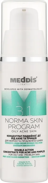 Meddis Norma Skin Program Koncentrat sa dvostrukim dejstvom protiv akni i bubuljica